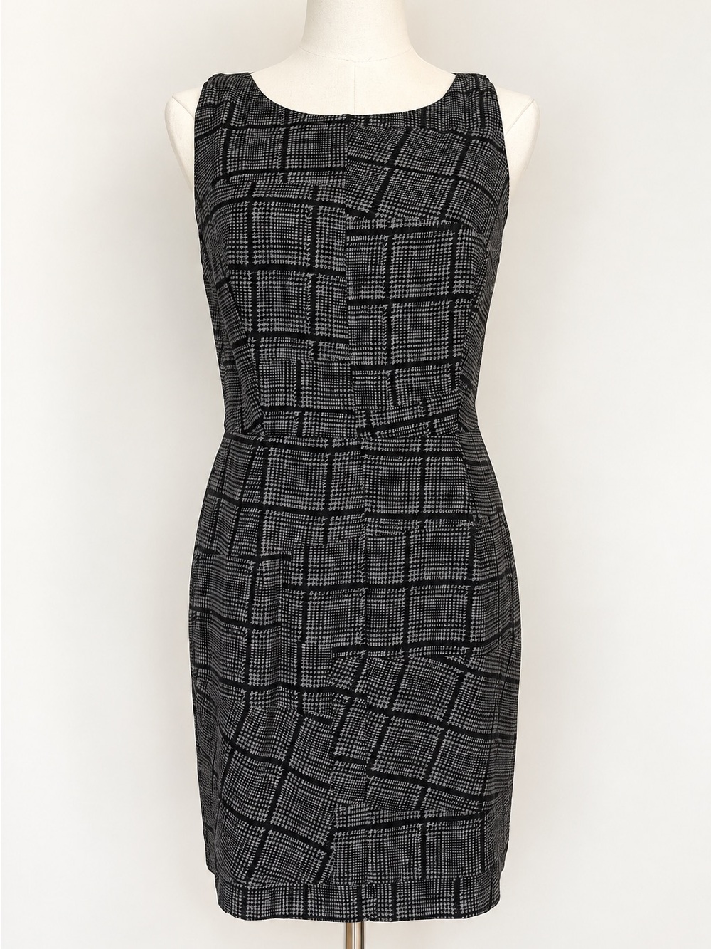 Rag & Bone 100% Silk Plaid Sleeveless Sheath Mini Dress Made in USA